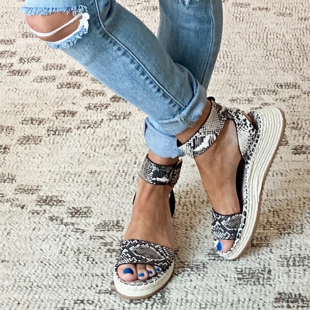 NWOT Snakeskin Espadrilles